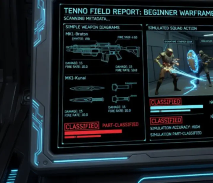 Beginner weapon loadout report with metadata and mission performance for new Tenno