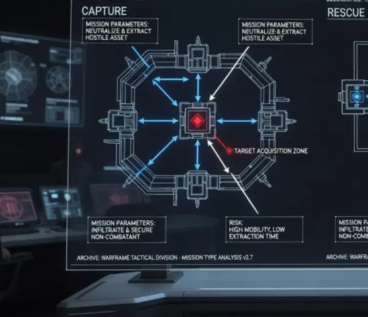 Technical blueprint comparison between Capture and Rescue mission layouts